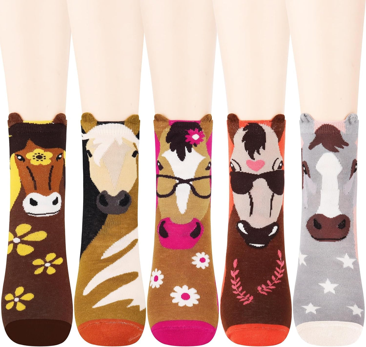 Jeasona Women’s Cute Cat Animal Socks Gifts for Women Wife Mom