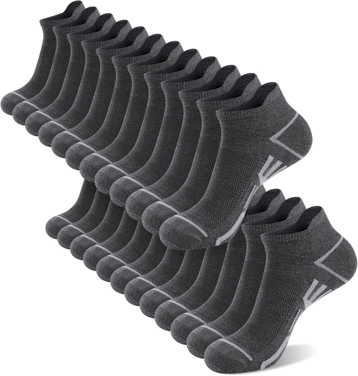 shnn 12 Pairs Mens Ankle Socks Athletic Casual Low Cut Short Socks for Men