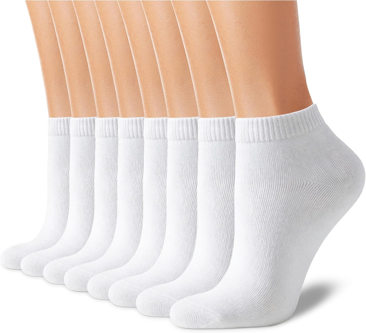 CHARKING 8 Pairs Ankle Socks for Women - Non Slip Cotton No Show Low Cut Casual Socks