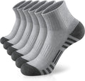 Airacker Athletic Quarter Socks with Cushion Running Ankle Socks for Men Women 6 Pairs