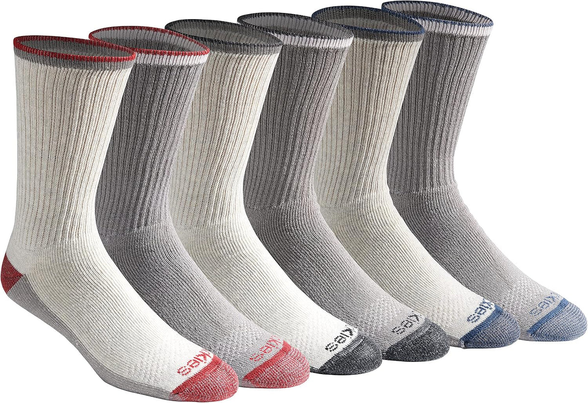 Dickies Men's Dri-tech Original Moisture Control Crew Socks, Available in M-xxl (6, 12, 18 Pairs)